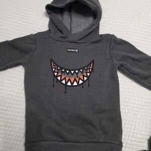 Hurley Gray Kids Hoodie with Graphic Design